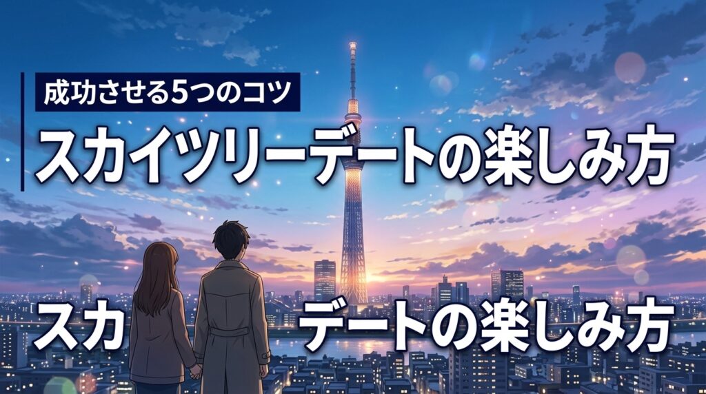 スカイツリーの楽しみ方を伝授！デートを成功させる5つのコツと定番スポット