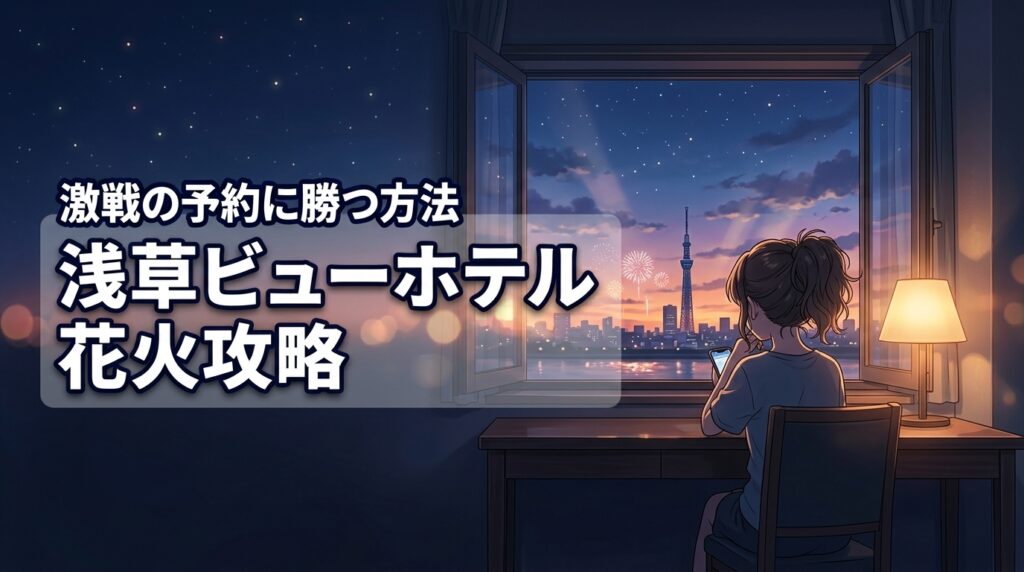 浅草ビューホテルの花火が見える部屋はどこ？激戦の予約を勝ち取る具体的な方法