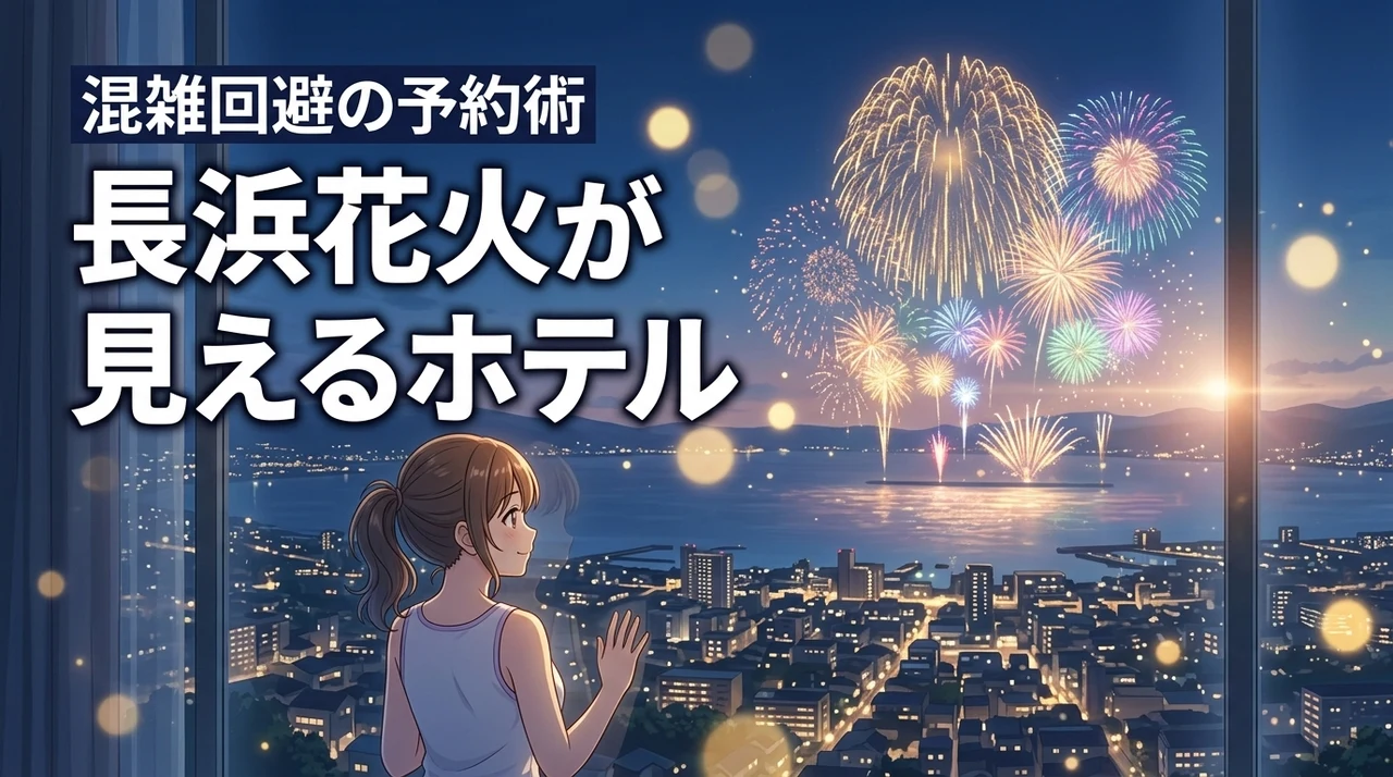 長浜の花火大会はホテルから見える？混雑を避けて部屋から鑑賞する予約術