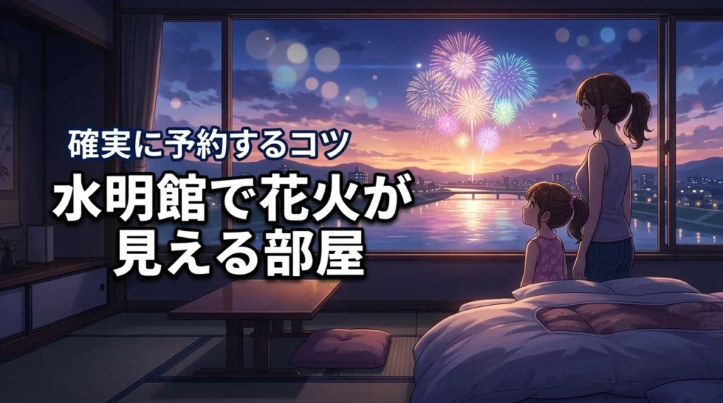 水明館で花火が見える部屋はどこ？確実に予約して特等席で鑑賞するコツを紹介