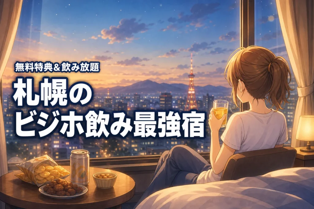 ビジホ飲みが最高すぎる札幌のホテル！無料ラウンジや飲み放題付き宿を紹介